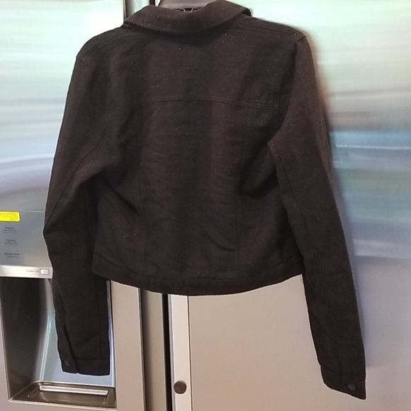 💕JOE'S JEANS💕 Button Down Cropped Jacket ~ Black - Picture 3 of 8